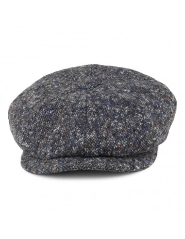 Casquette Gavroche en Donegal Tweed Chiné bleu-gris CITY SPORT Amélioration de cerveau avec