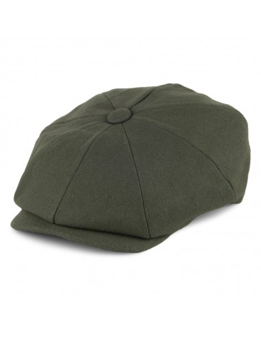 Casquette Gavroche en Laine Melton olive CHRISTYS outlet