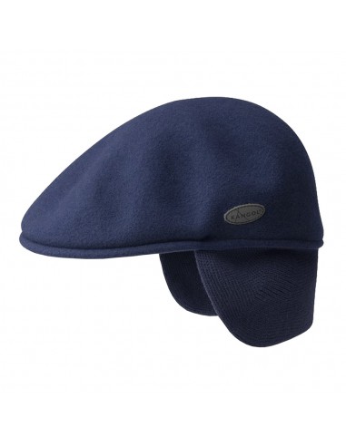 Casquette Plate en Laine 504 avec Protège-Oreilles bleu marine KANGOL Venez acheter