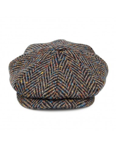 Casquette Gavroche en Tweed du Donegal à Chevrons foncé multi CITY SPORT 50-70% off 