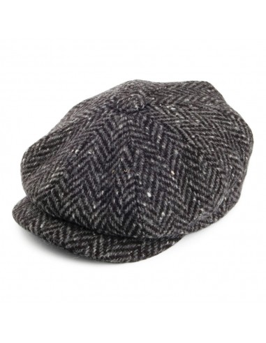 Casquette Gavroche en Tweed du Donegal à Chevrons gris CITY SPORT Le MVP de beaucoup