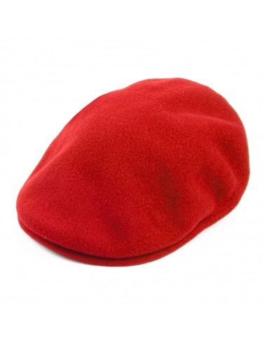 Casquette Plate en Laine 504 rouge KANGOL JUSQU'A -70%! 