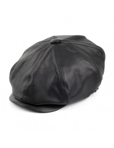 Casquette Gavroche en Cuir Noclin noir BAILEY Découvrez la collection