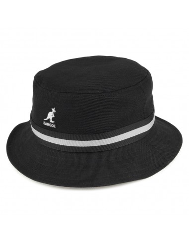 Chapeau Bob Stripe Lahinch noir KANGOL pas cher