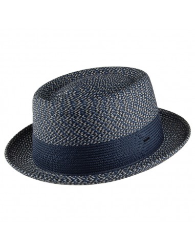 Chapeau Pork Pie Telemannes bleu marine-multi BAILEY le concept de la Pate a emporter 