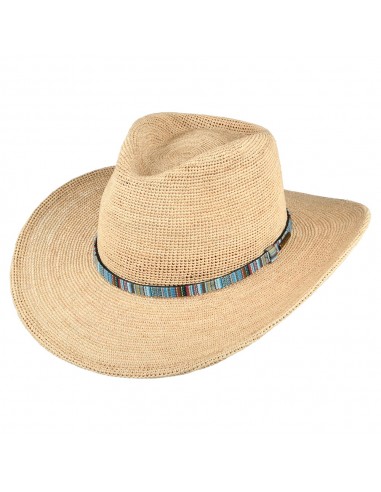 Chapeau de Cowboy en Raphia Crocheté naturel STETSON en linge