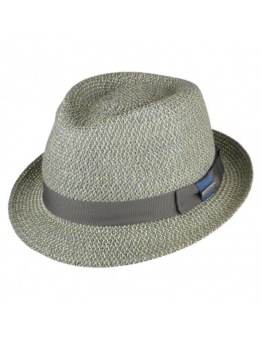 Chapeau Trilby en Paille Toyo Fairbanks mélange de bleus STETSON sur le site 