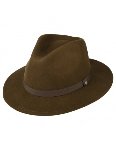 Chapeau Fedora en Laine Feutrée Pliable Messer marron BRIXTON ouvre sa boutique