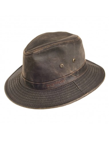 Chapeau Safari en Coton Délavé Déformable marron STETSON shop