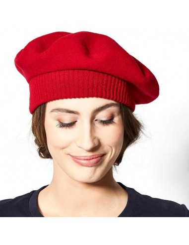 Béret en Laine Mérinos Parisienne rouge HÉRITAGE PAR LAULHÈRE français