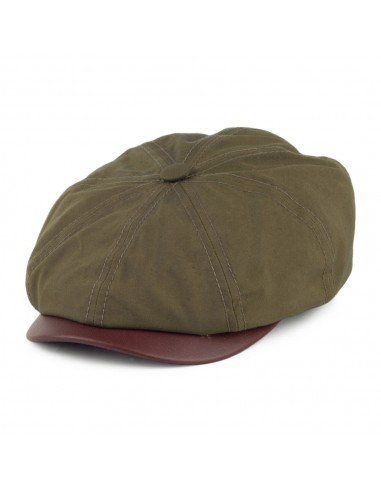 Casquette Gavroche en Coton Ciré Hatteras olive STETSON Venez découvrir notre 