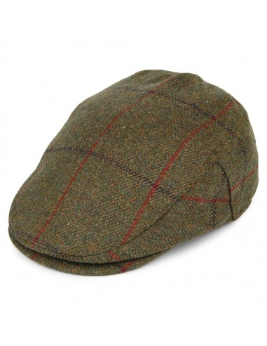 Casquette Plate Imperméable à Carreaux olive FAILSWORTH pas cher 