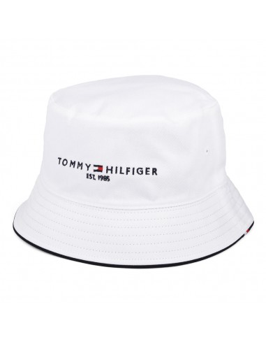 Chapeau Bob Réversible TH Established blanc TOMMY HILFIGER Jusqu'à 80% De Réduction