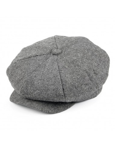 Casquette Gavroche à Chevrons La grosse Pomme gris JAXON & JAMES - VENTE EN GROS prix