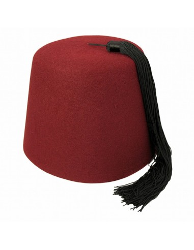 Chapeau Fez Bordeaux avec houppe noire VENTE EN GROS store