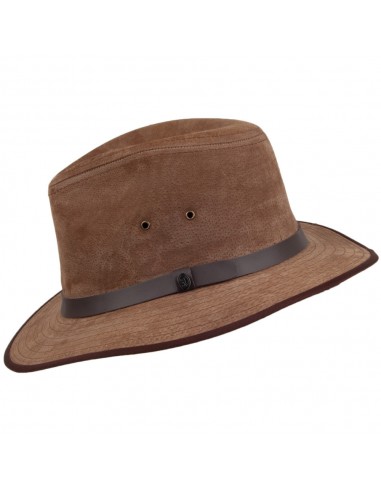 Chapeau Fedora Safari en Cuir Nubuck marron JAXON & JAMES - VENTE EN GROS 2023