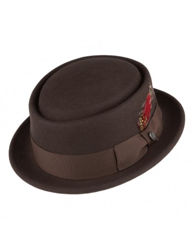 Chapeau Pork Pie déformable marron JAXON & JAMES - VENTE EN GROS JUSQU'A -70%! 