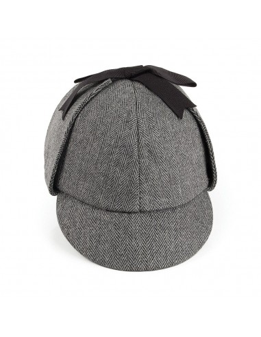 Chapeau Sherlock Holmes à Chevrons gris JAXON & JAMES - VENTE EN GROS en linge