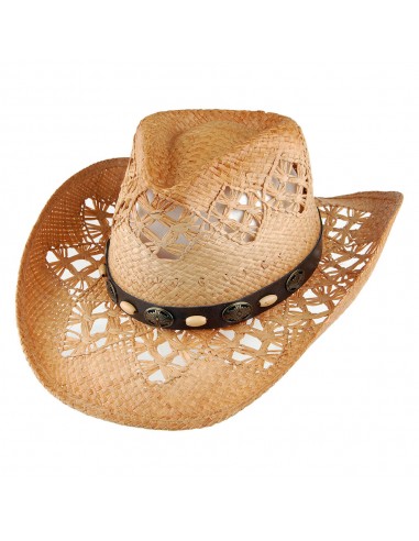 Chapeau de Cowboy en Raphia Annie Oakley SUR LA TETE - VENTE EN GROS En savoir plus