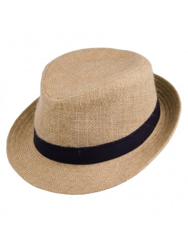 Chapeau Trilby en Jute beige sable JAXON & JAMES - VENTE EN GROS est présent 