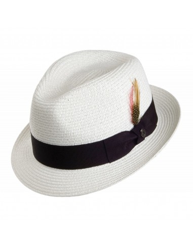 Chapeau Trilby en Paille Toyo blanc JAXON & JAMES - VENTE EN GROS prix pour 