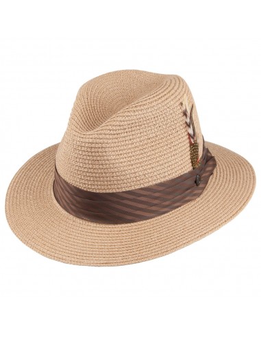 Chapeau Fedora en Paille Toyo Tressée cappuccino JAXON & JAMES - VENTE EN GROS vente chaude votre 