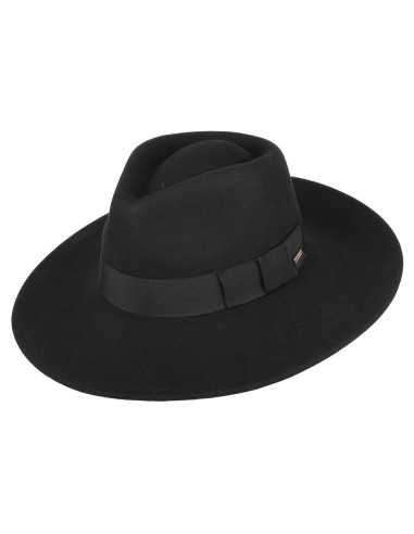 Chapeau Fedora à Bord Large en Laine Feutrée Joanna noir BRIXTON en ligne