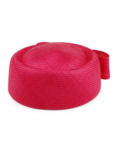 Chapeau Calot en Paille Jackie O framboise WHITELEY shop