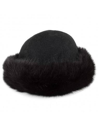 Chapeau Hiver en Fausse Fourrure Lara noir HELEN MOORE pas cheres