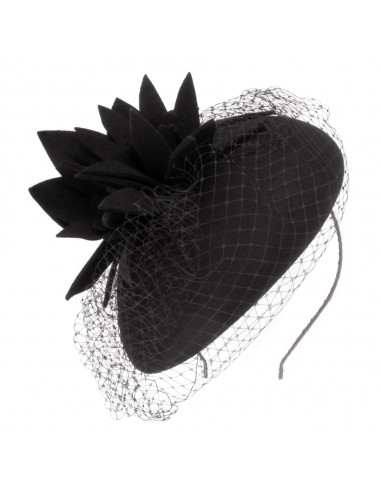 Chapeau Calot Miriam avec Voile noir FAILSWORTH solde