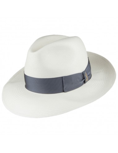 Chapeau Fedora Panama avec Bandeau gris décoloré BORSALINO Venez découvrir notre 