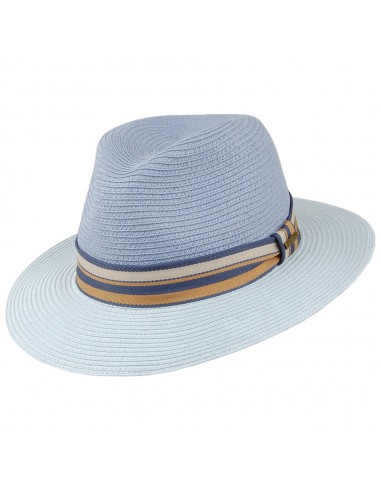 Chapeau Fedora Safari Traveller bleu clair STETSON de l' environnement