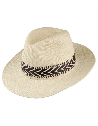 Chapeau Fedora Panama Capri naturel CHRISTYS en linge