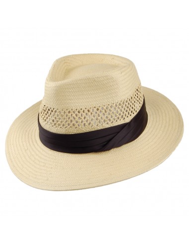 Chapeau Fedora en Paille Goodman naturel BRIXTON la chaussure