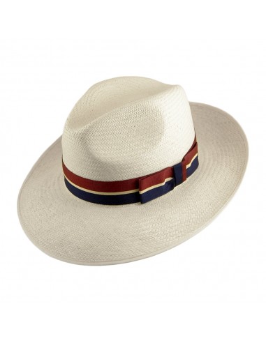 Chapeau Fedora Panama à Bord Rabattable naturel avec Bandeau à Rayures OLNEY en ligne