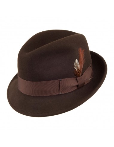 Chapeau Trilby Déformable Tino marron BAILEY pas cher 