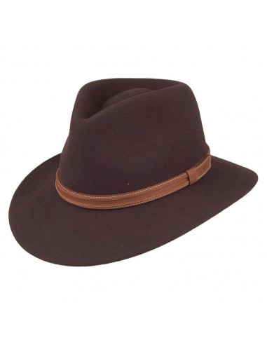 Chapeau Safari Fedora en LiteFelt Camden marron BAILEY le concept de la Pate a emporter 