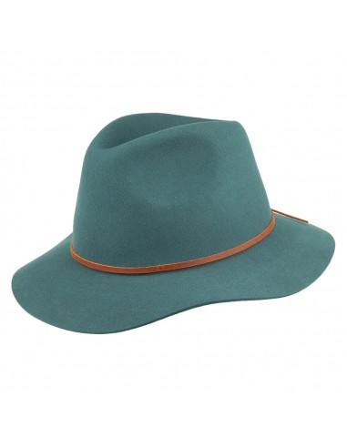 Chapeau Fedora Wesley émeraude BRIXTON sur le site 