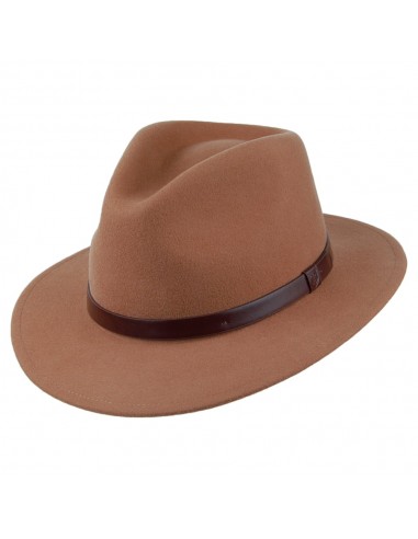 Chapeau Fedora Messer caramel BRIXTON en ligne des produits 