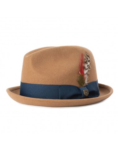 Chapeau Trilby Gain beige sable clair BRIXTON Paris Déstockage Promo