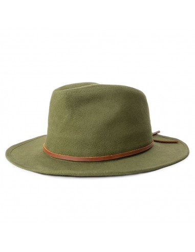 Chapeau Fedora en Coton Wesley olive BRIXTON Amélioration de cerveau avec