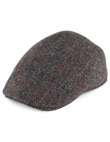 Casquette Plate Ascot en Harris Tweed gris CRAMBES Amélioration de cerveau avec