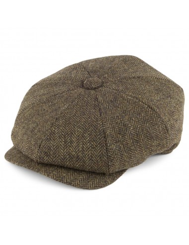 Casquette Gavroche en Tweed à Chevrons Country olive CHRISTYS ou a consommer sur place