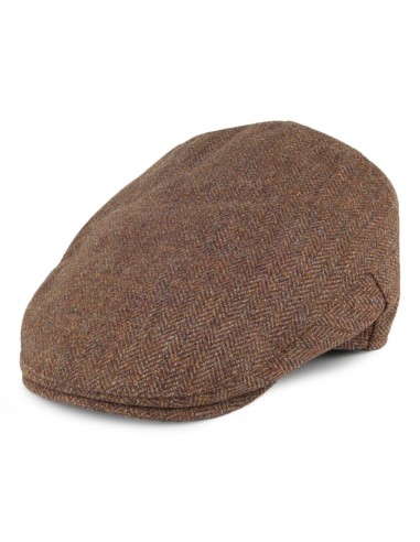 Casquette Plate en Tweed à Chevrons Balmoral Country olive-marron CHRISTYS Les magasins à Paris et en Île-de-France