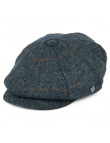 Casquette Gavroche en Harris Tweed à Carreaux Carloway bleu-multi FAILSWORTH prix pour 