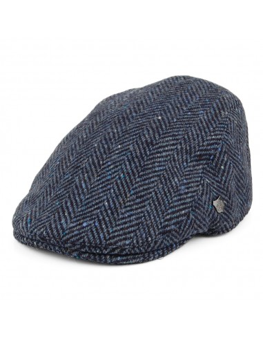 Casquette Plate en Tweed du Donegal à Chevrons Stockholm bleu-multi FAILSWORTH chez Cornerstreet bien 