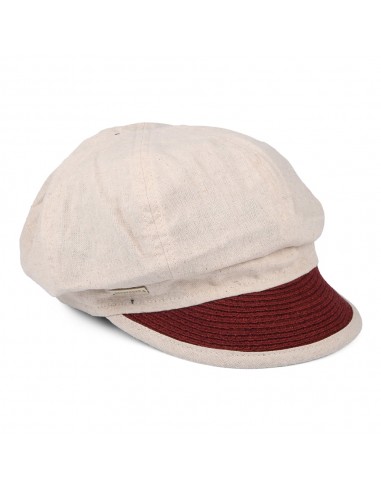 Casquette Gavroche en Coton et Lin sable-bordeaux SEEBERGER 50-70% off 