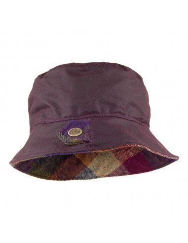 Chapeau Bob en Coton Ciré Pippa bordeaux OLNEY commande en ligne