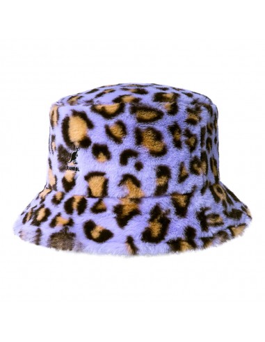 Chapeau Bob en Fausse Fourrure à Motif Léopard lavande KANGOL la chaussure