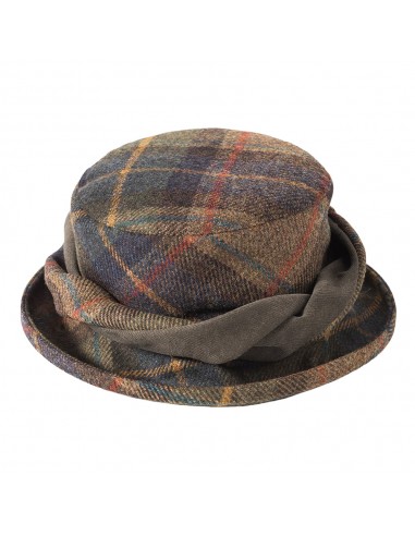 Chapeau Bob en Laine Britannique Tartan olive et mix de couleurs FAILSWORTH de votre